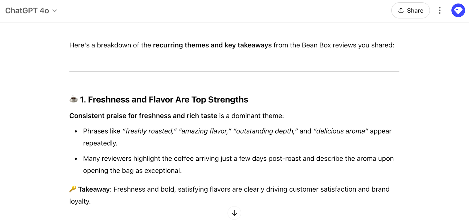 chatgpt summary of bean box reviews