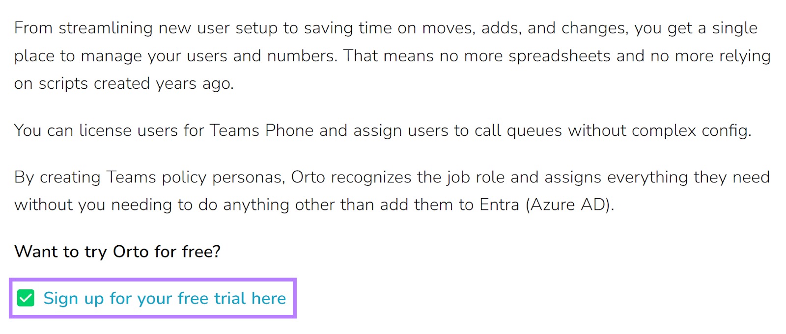 Call to action (CTA) button example as shown to users when visiting a web page.